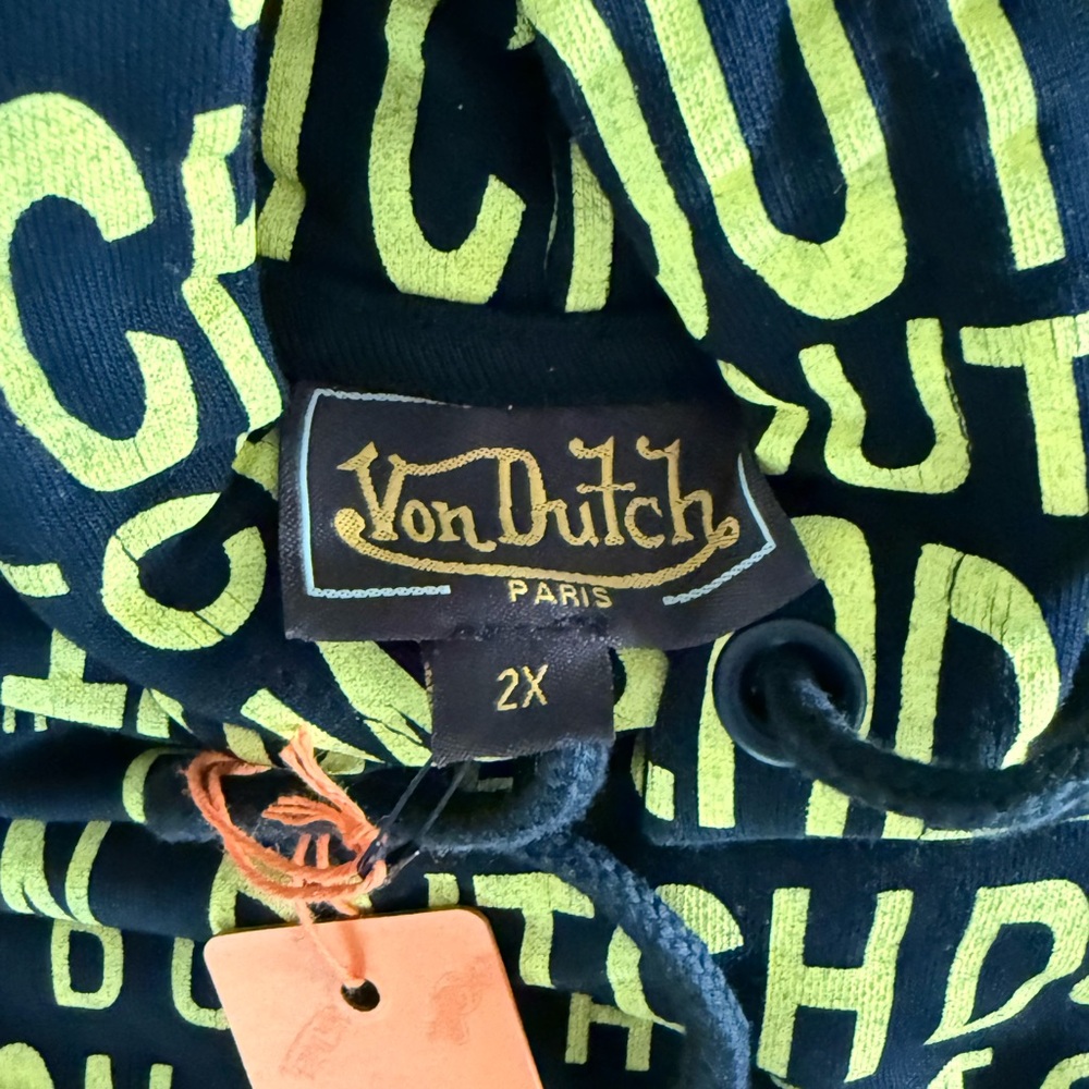 Von Dutch Yellow and Hoodie and sweats Size 2X - Picture 4 of 5